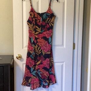 Kensie Floral High Low Dress - Pink, Blue, Yellow, Adjustable Straps